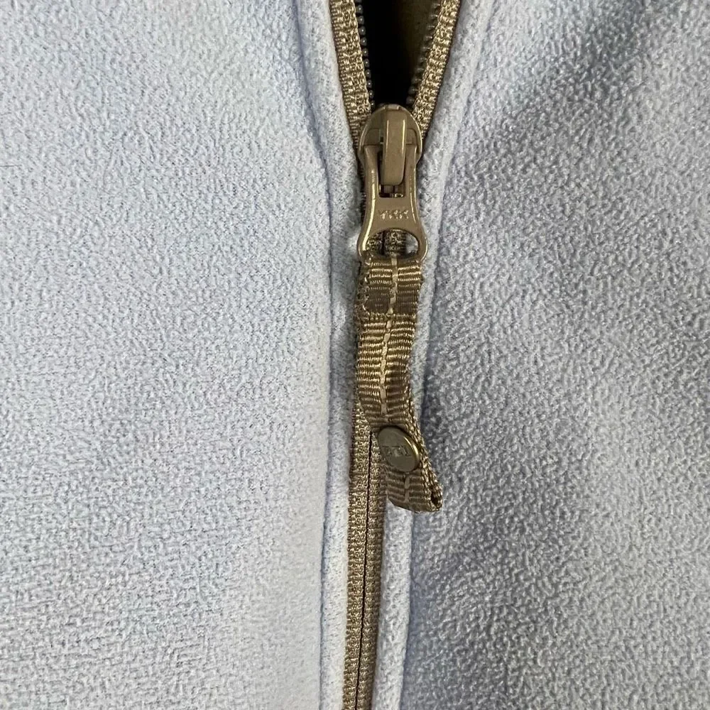 REI Fleece Full Zip Up Jacket light blue black big kids XL (16/18)